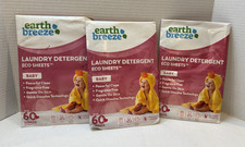 NEW Earth Breeze Laundry Detergent Eco Sheets Baby, Expired 2024, Up 2 180 Loads