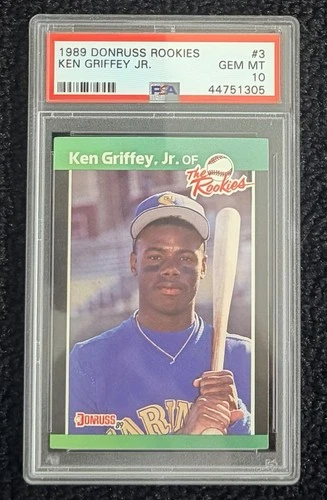 1989 Donruss Rookies #3 Ken Griffey Jr. Seattle Mariners RC HOF PSA 10 Gem Mint