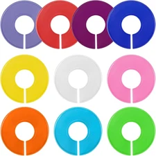 Mozeat Lens 10 PCS Closet Dividers for Hanging Clothes, Color Plastic Hanger Tag