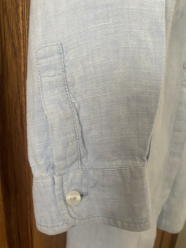 Maggie T 100% Linen Pale Blue Shirt For The Beautifully Curvy Woman. Size 16 - Picture 7 of 10