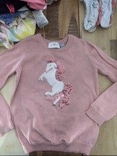 Girls The Children s Place Pink Sequin Unicorn Sweater 5T