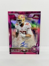 ARIK ARMSTEAD Rookie 2015 Topps Chrome Pink Refractor Auto /75 49ers RC #206