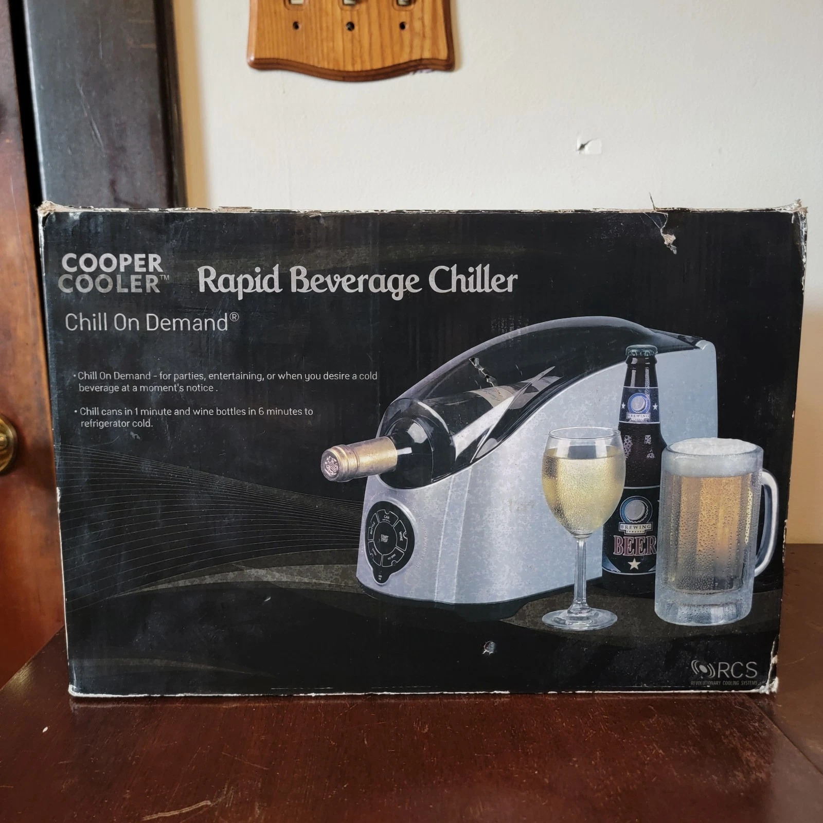 Cooper Cooler Rapid Beverage Wine Chiller Chill On Demand HC-01 - New In Box