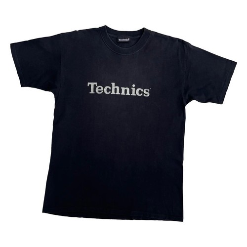 TECHNICS 1200 DJ Vinyl T-Shirt Size L Black Record Ma… - Gem