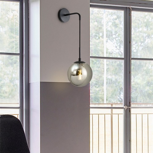 Modern Wall Light Grey Glass Wall Lamp Bar Wall Light Kitchen Indoor Wall Sconce - Picture 3 of 3
