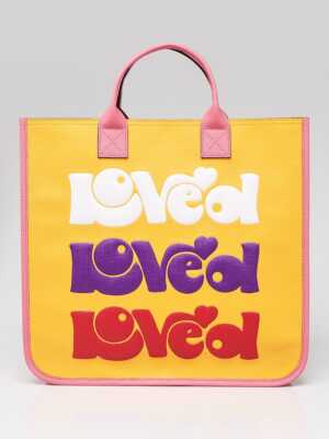 Gucci Pink/Yellow Coated Canvas Rainbow 