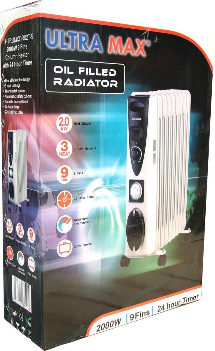 Ultramax Star Radiator Oil Filled with Timer Thermostat for  Fin