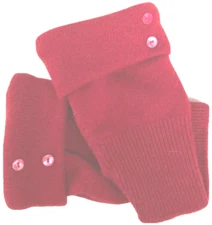 FINGERLESS GLOVES RED 100% CASHMERE S M L SMALL MEDIUM LARGE MITTENS ARM WARMERS