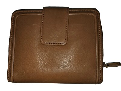 Rolfs Genuine Leather Ziparound Cardex Wallet, Tan