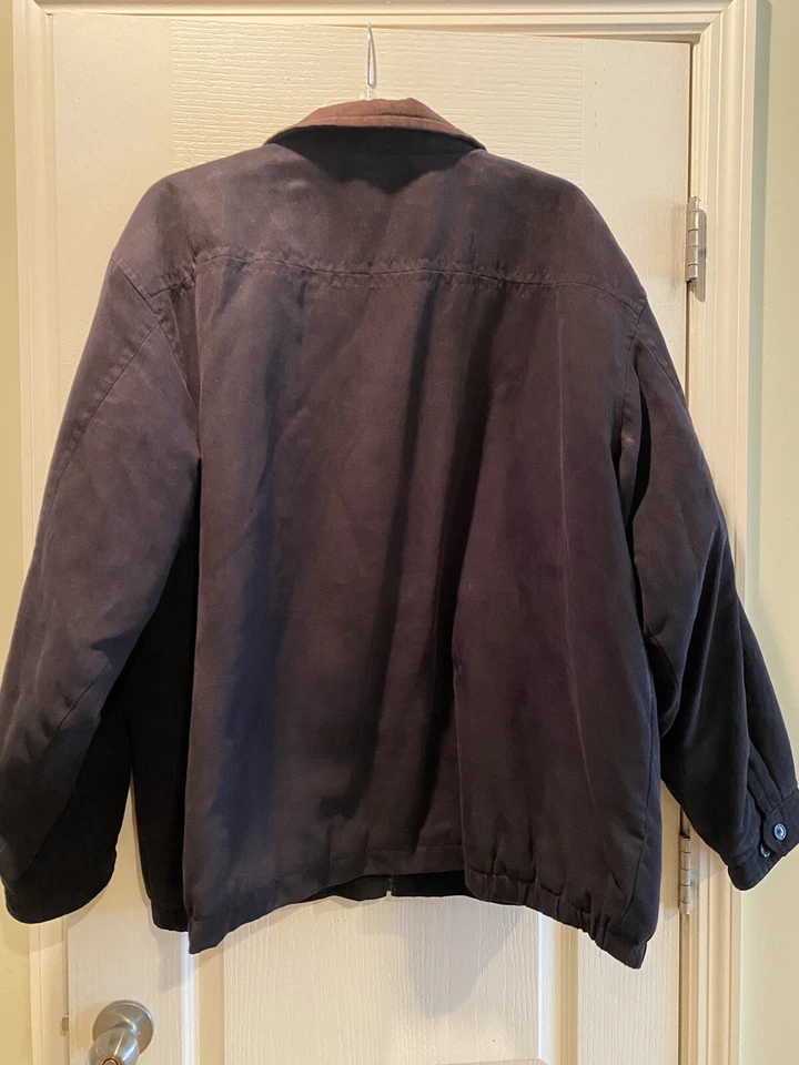 Jaqueta Bombardeiro Masculina Harbor Bay Zíper Completo Estilo Tamanho 3XL Casaco Preto-Totalmente Forrado - Imagem 2 de 4