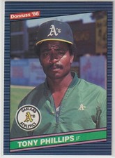 1986 Leaf Donruss - TONY PHILLIPS - #542 - Oakland Athletics BOX FRESH
