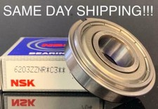 NSK 6203 ZZ NR Deep Groove Ball Bearing, Metal Shielded Snap Ring 17x40x12 mm