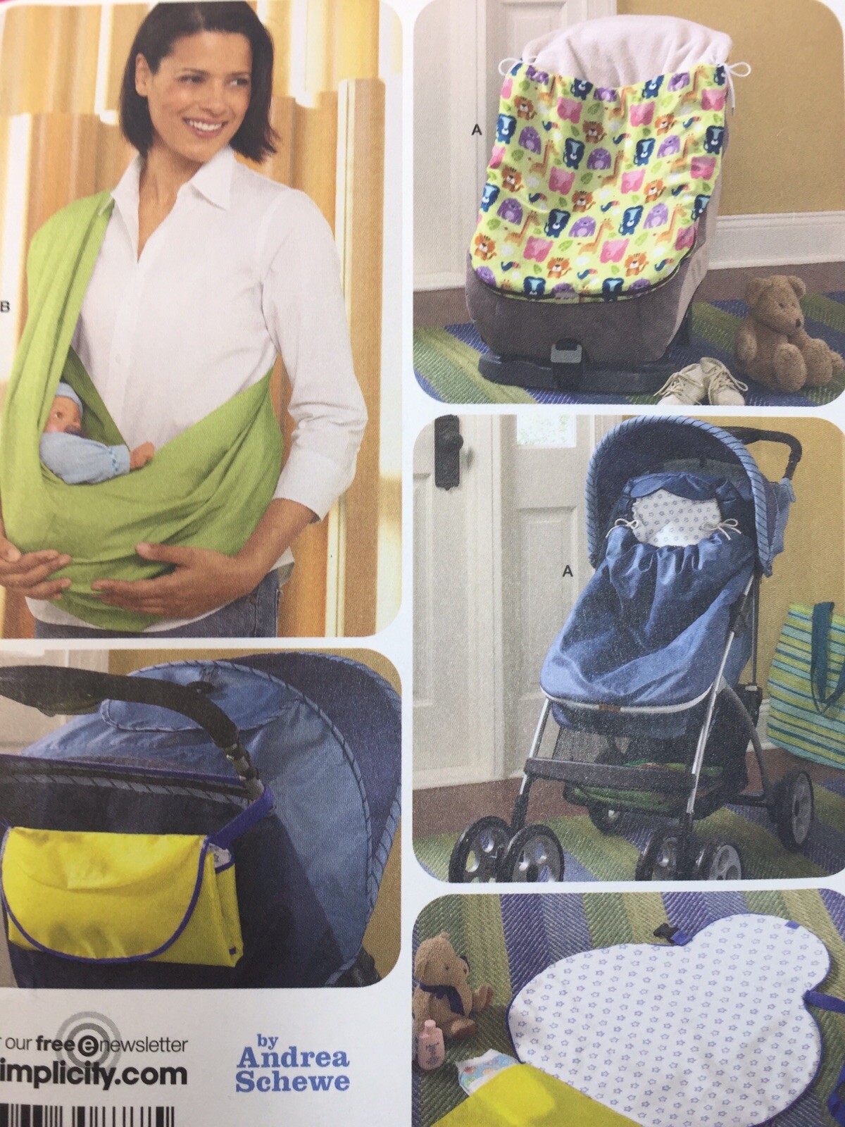 Simplicity Sewing Pattern 3712 Baby Stroller Bunting Sling Change Pad Uncut
