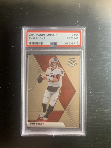 TOM BRADY 2020 Panini Mosaic #135 GEM MINT PSA 10 VERY GOOD CONDITION