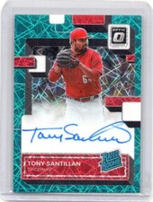 2022 Donruss Optic Rated Rookie #RRS-TS Tony Santillan Teal Velocity /49 Reds