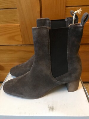 Fat Face Pippa Heel Boots, Grey Suede, Size 6, EU 39, BNWB