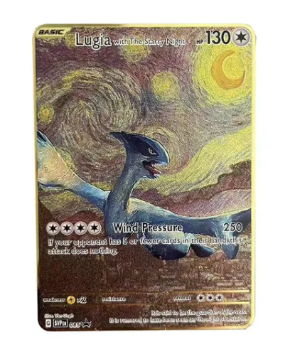 Lugia With The Starry Night Shiny Gold Metal Card POKEMON Lugia With The Starry Night Shiny Gold Metal Card POKEMON