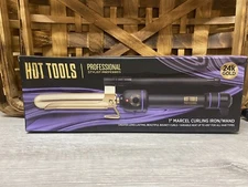 HOT TOOLS 1108, Professional 24K Gold Curling Iron/Wand, 1 In Marcel Damage Box