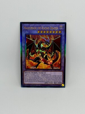 Yugioh Card Masquerade the Blazing Dragon RA02-EN022 ULTIMATE RARE 1st Edition