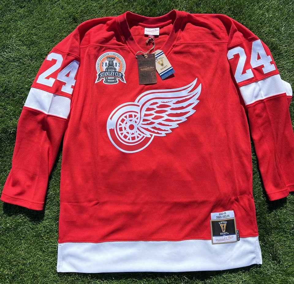 Grande Mitchell & Ness Chris Chelios Detroit Red Wings 2001-02 NHL Blue Line Foto 4 de 4