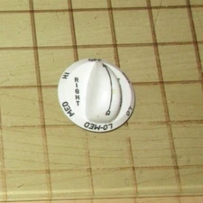 Vintage Thermador SU4 Range Right Front Burner Knob White