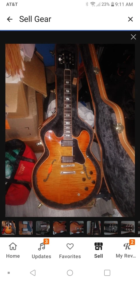 2016 Gibson Es335 F- Figured Electric Guitar USA - Image 2 of 4