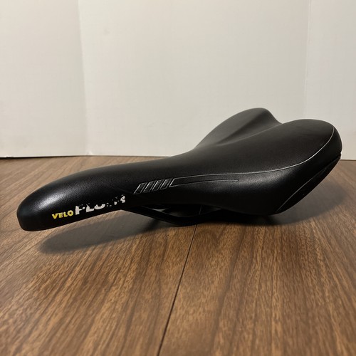 VINTAGE VELO PLUSH BICYCLE SADDLE BIKE SEAT BLACK - Picture 4 of 12