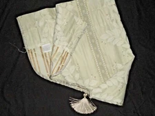 CROSCILL WILLOWBROOK WILLOW BROOK LEAVES GREEN (1) ASCOT VALANCE 37 X 23