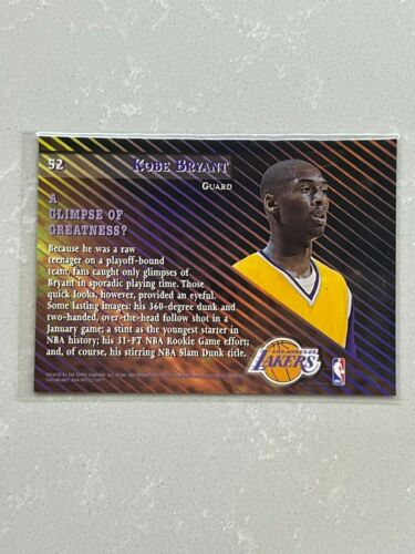 1996-97 Topps Stadium Club Members Only 55 Kobe Bryant Rookie #52 RC WOW! 🔥🔥🔥 - Picture 2 of 2