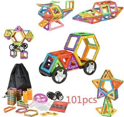 ELander Magnetische Bausteine Kinder 101tlg Magnetspielzeug  3D Pädagogische