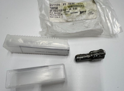 SPI Plug Thread Gage 5/8-18 Thread, 6H Class, Single End, Go 75888560