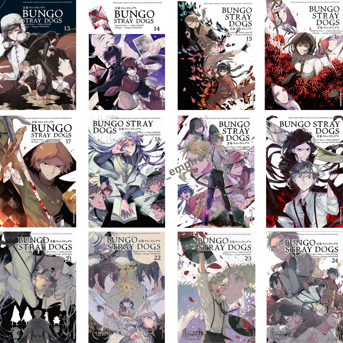 Manga Bungo Stray Dogs by Sango Harukawa Vol. 1-25 Fullset English