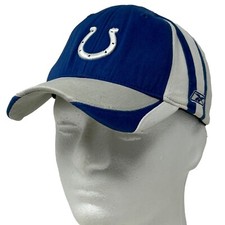Indianapolis Colts Youth Hat Cap Flex Fitted OSFM Blue NFL Reebok Kids Boys