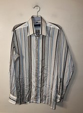 Vintage Givenchy For Chesa Shirt Mens Medium Dagger Collar Disco Shiny Polyester