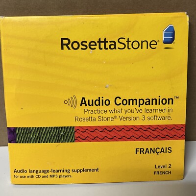 ROSETTA STONE VERSION 3 Software FRANCAIS FRENCH LEVEL 2 4 CDs -Shelf10