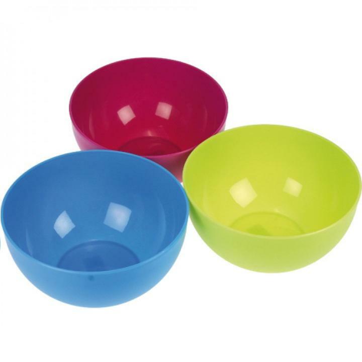 3er Set Plastikschüssel rund 0,6 l | Kunststoffschüssel