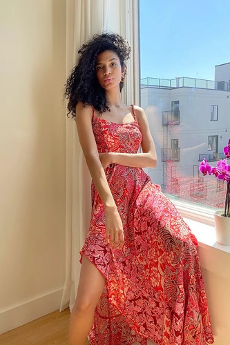 Red Floral Maxi Dress | eBay