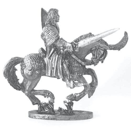 High Elf Cavalry With Sword Bareheaded 28mm Metal Unpainted - Picture 3 of 4