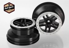 Traxxas 5884 - SCT Split-Spoke Dual Profile Wheels, Black/Satin Chrome 2 