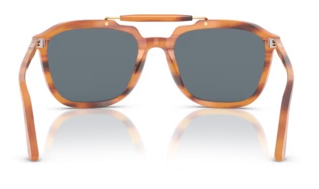サングラス Persol FW24 Persol - 0PO0203S - 960/R5 (0PO0203S 960 R5) Persol 0PO0203S 960/R5 Striped brow/ Blue 55mm Men's