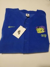 Nike X Olivia Kim Baseball Jersey OVERSIZED FIT: SIZE Small Blue CT2096-010 NWT