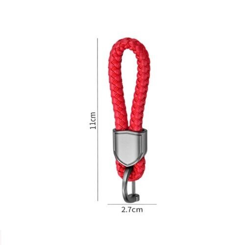 Rot Universal Schlüsselring Geschenk Schlüsselanhänger Keychain Teile Seil Band 1 x geflochten Auto - Bild 4 von 4