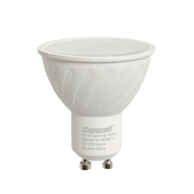 Litecraft Glühbirne GU10 5 Watt 6500K kaltweiß nicht dimmbar LED in weiß     