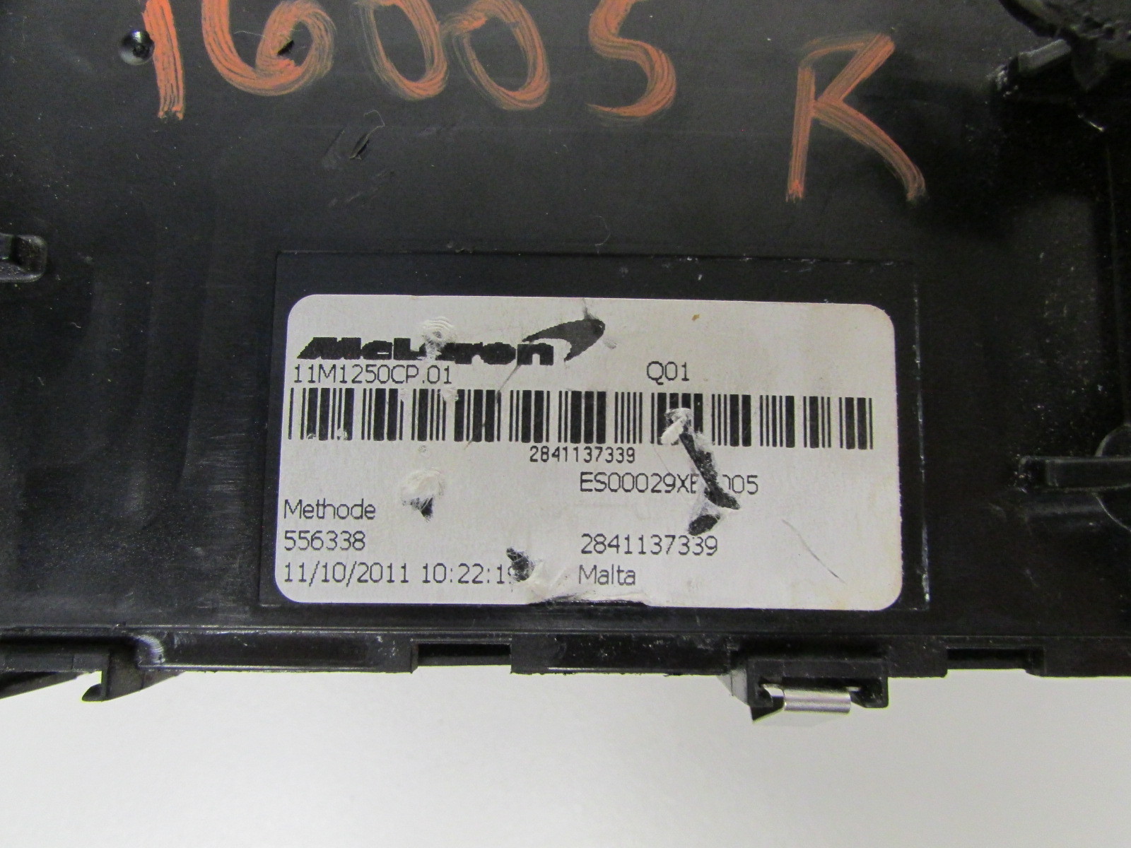 Mclaren MP4-12C RH Temperature Control Unit, Used, P/N 11M1250CP.01
