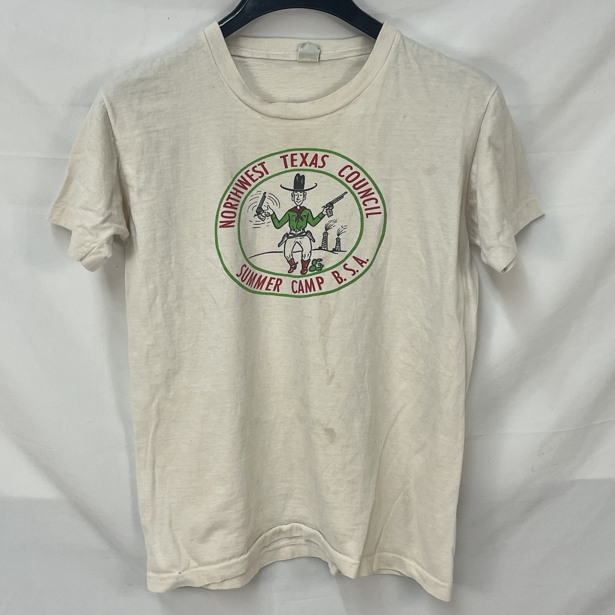 VINTAGE 50S BSA BOY SCOUTS NORTHWEST TEXAS COUNCIL SUMMER CAMP T 