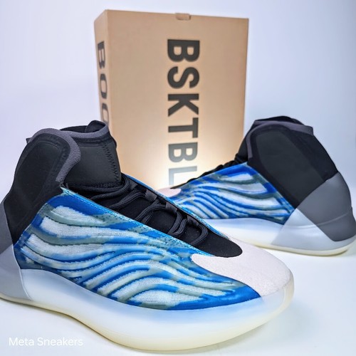 Adidas US 9.5 Men's Frozen Blue Black Basketball Yeezy QNTM BSKTBL GX5049 NIB