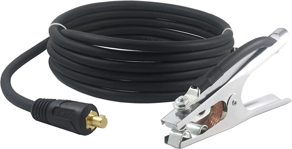 Abrazadera de tierra de 200 amperios cable de soldadura Dinse 3/8 - 1/2 10-25 35-70 bloqueo giratorio 20 pies Foto 3 de 4