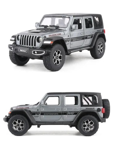 1:22 Jeeps Wrangler Rubicon Diecast Car Model With Sound & Light Kids Toy Gift - Picture 16 of 28