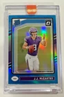 2024 Panini Donruss Optic - Rated Rookie J.J. McCarthy #235 Aqua Prizm /299 (RC)