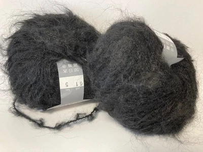 lot 10 pelotes de laine ALPAGA noir/ fabriqué en Italie - Photo 1/3
